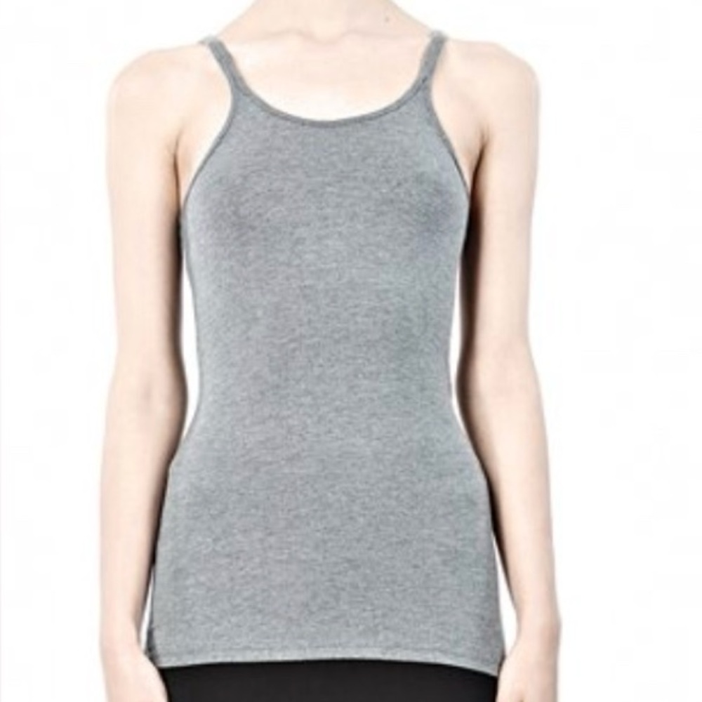 T by Alexander Wang Gray Stretch Tank Top